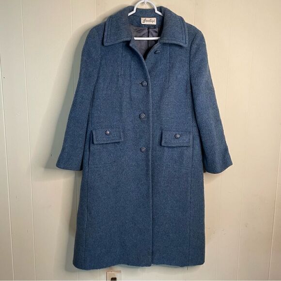 Vintage Bromleigh Blue Wool Coat - Picture 1 of 5